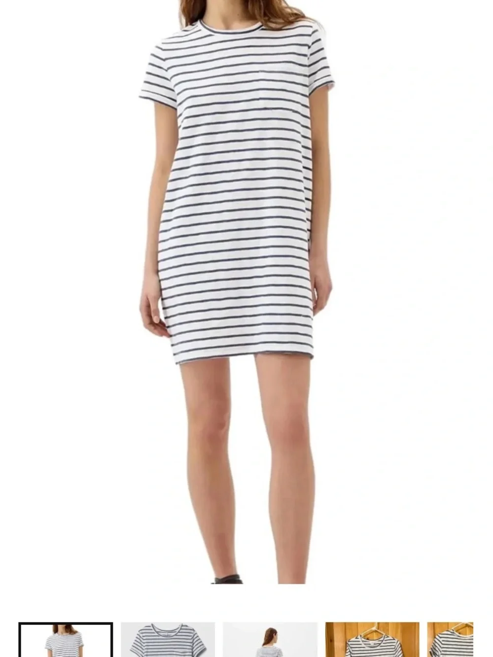 Gap white & blue striped dress